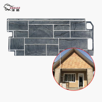 Grey Hand-Cut Rock Decorative Wall Panels Synthetic Stone Wall Panels For Kitchen